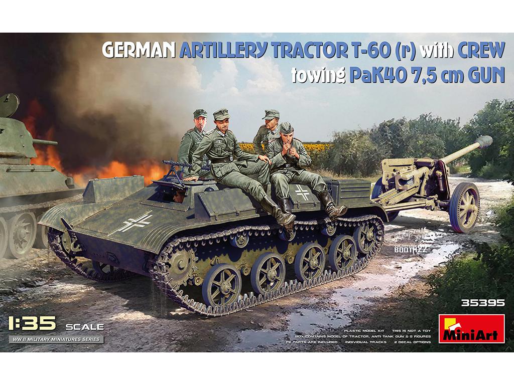 German Artillery Tractor T-60 w/PaK40 Gun & Crew (Vista 1)