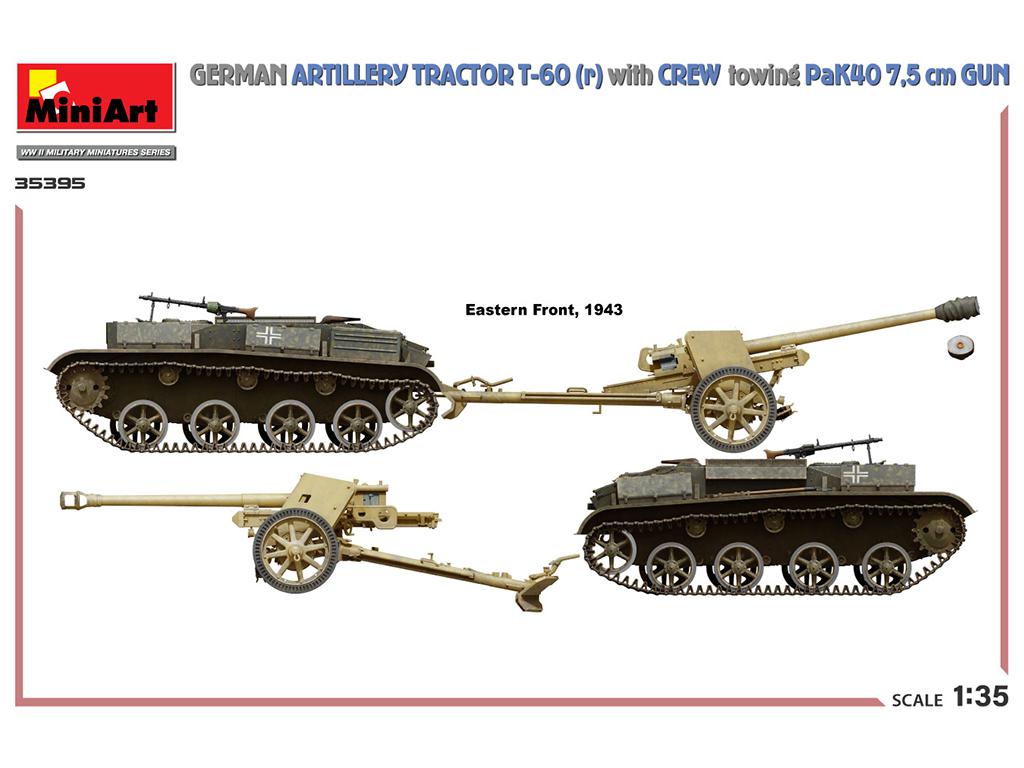 German Artillery Tractor T-60 w/PaK40 Gun & Crew (Vista 4)