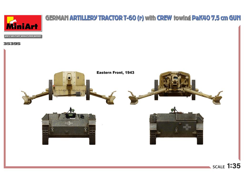 German Artillery Tractor T-60 w/PaK40 Gun & Crew (Vista 5)