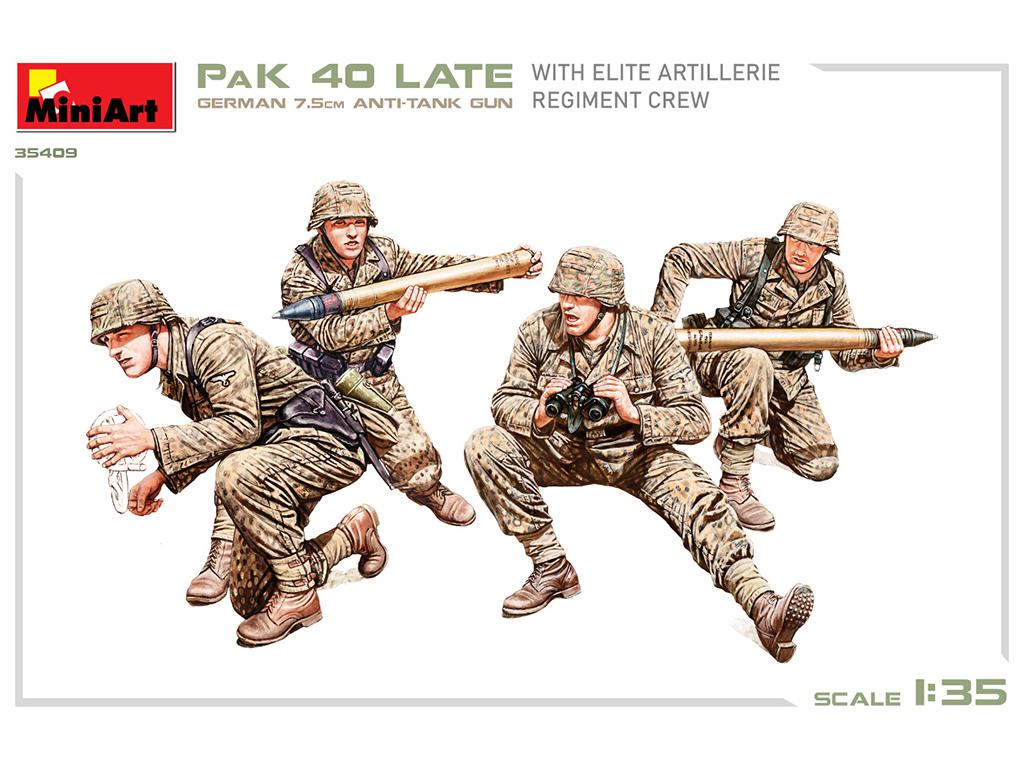 German 7.5 cm Anti-Tank Gun PaK 40 Late w/Elite Artillerie Regiment Crew (Vista 3)