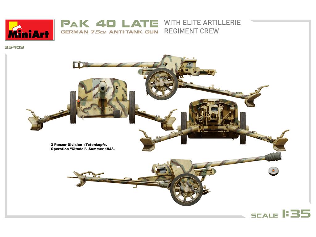 German 7.5 cm Anti-Tank Gun PaK 40 Late w/Elite Artillerie Regiment Crew (Vista 7)