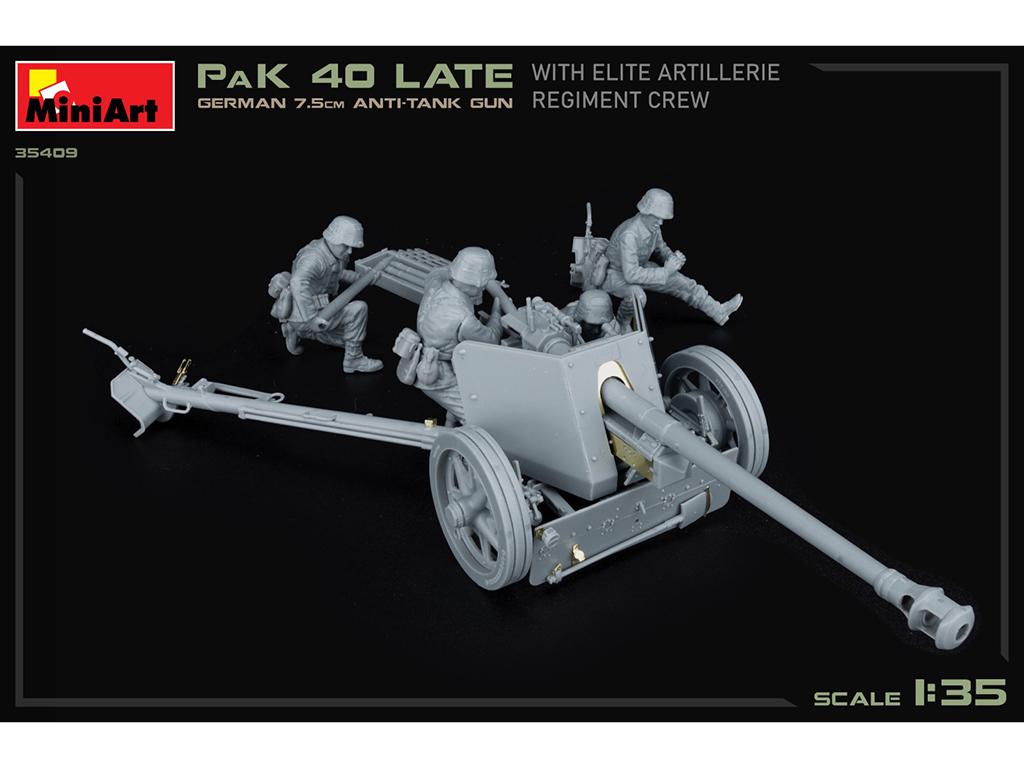 German 7.5 cm Anti-Tank Gun PaK 40 Late w/Elite Artillerie Regiment Crew (Vista 8)