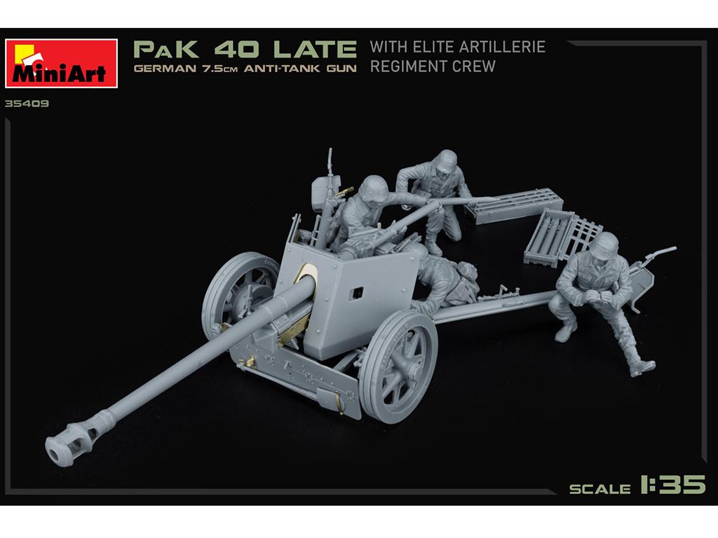 German 7.5 cm Anti-Tank Gun PaK 40 Late w/Elite Artillerie Regiment Crew (Vista 9)