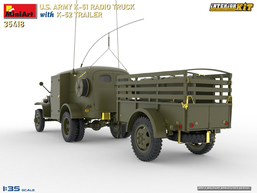 US ARMY K-51 Radio Truck With K-52 Trailer. (Vista 4)