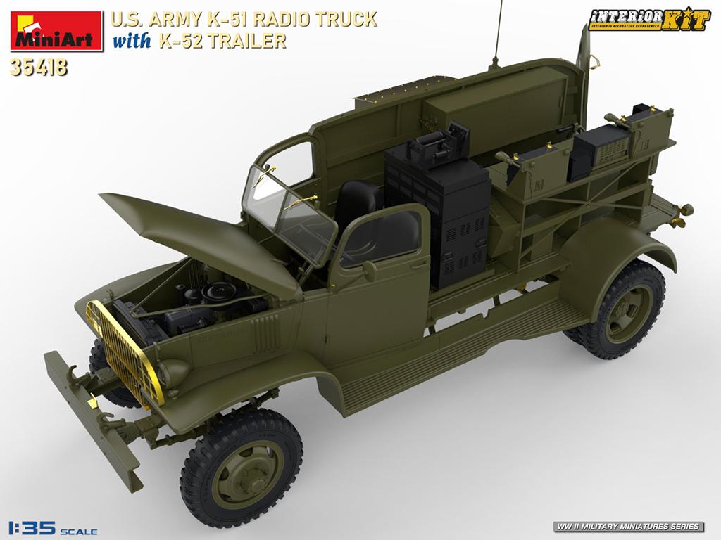 US ARMY K-51 Radio Truck With K-52 Trailer. (Vista 6)