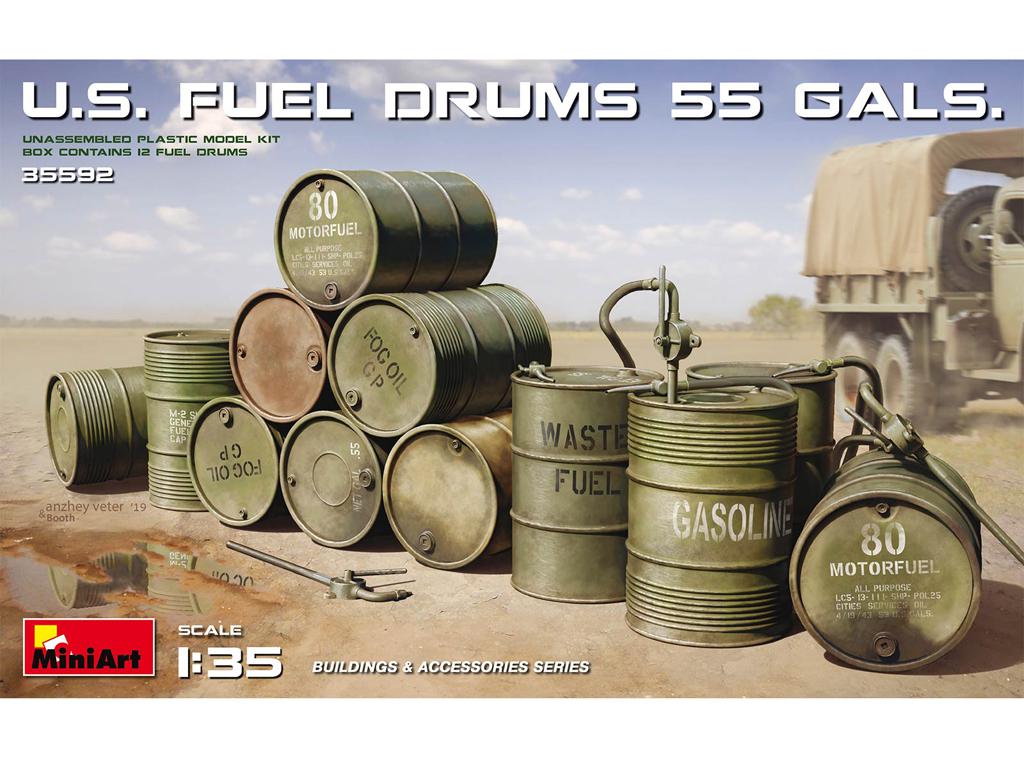 Bidones de combustible de EE.UU. 55 Gals (Vista 1)