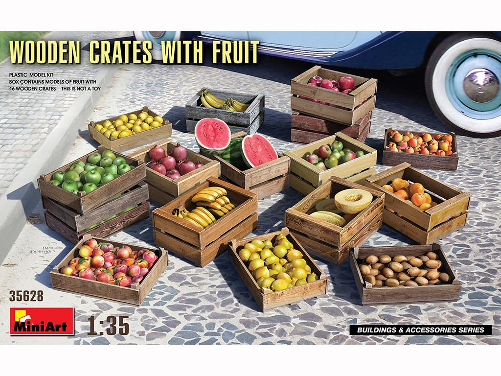 Cajas de madera con fruta (Vista 1)