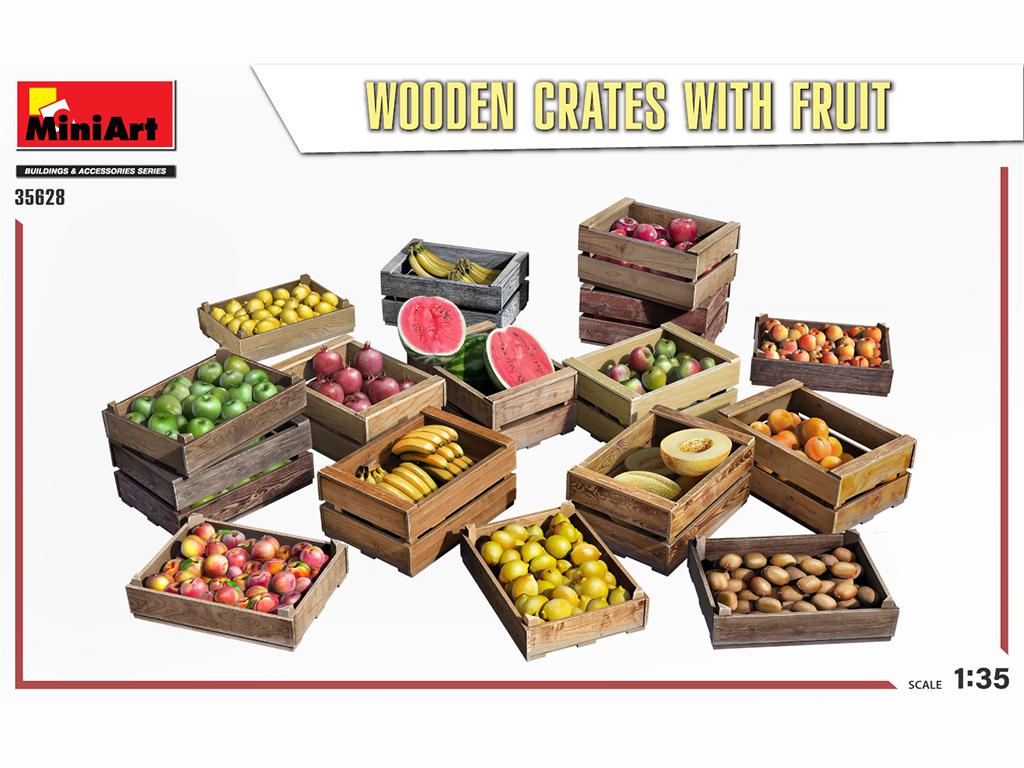 Cajas de madera con fruta (Vista 2)