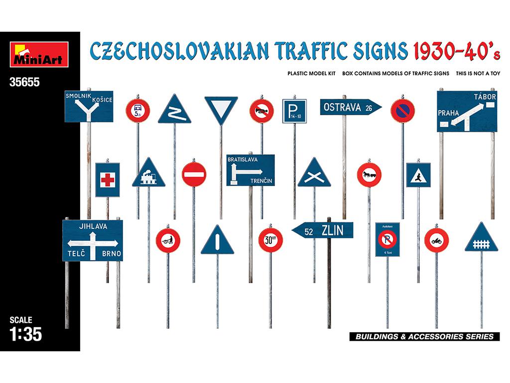 Señales de tráfico checoslovacas 1930-40 (Vista 1)