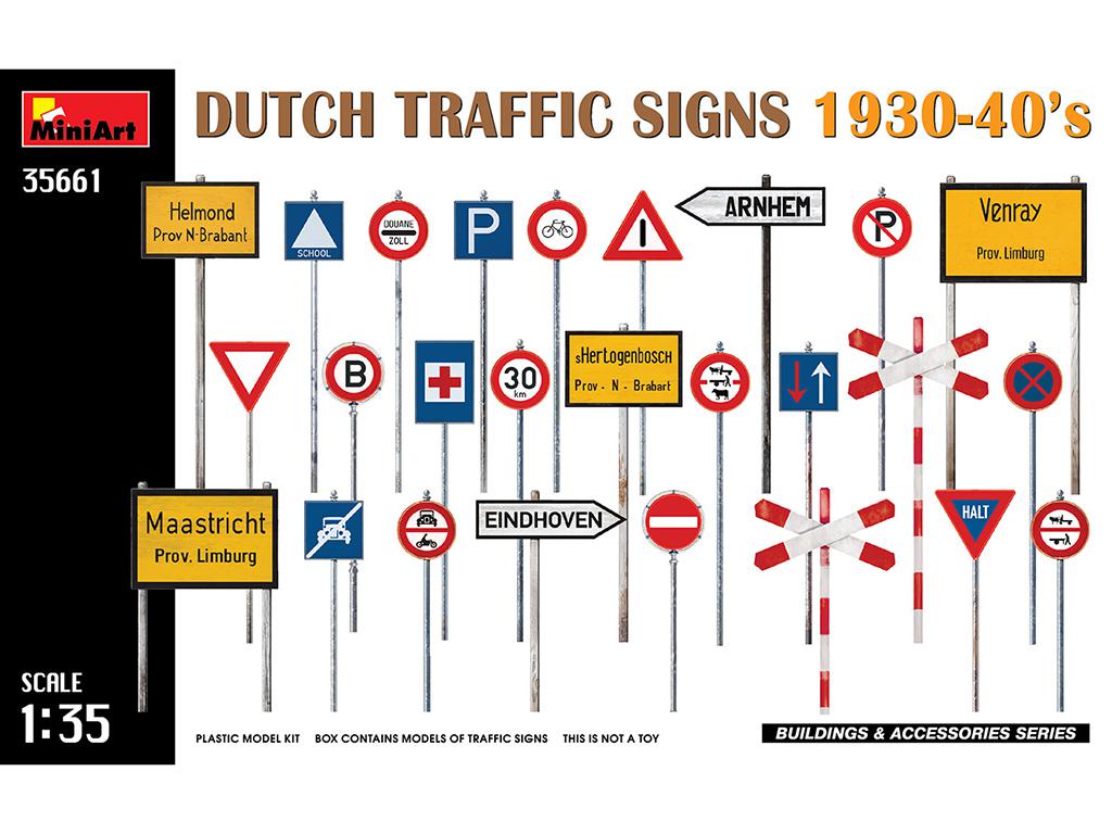 Señales de tráfico holandesas de los años 1930-40 (Vista 1)