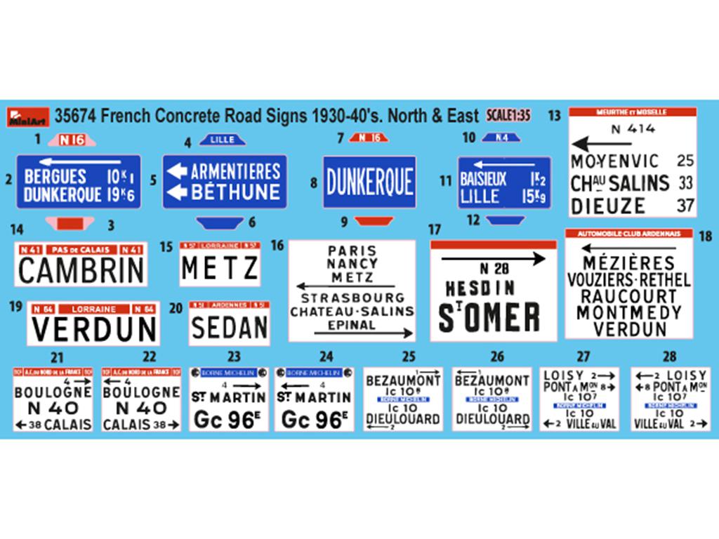 French Concrete Road Signs 1930-40’s. North & East (Vista 2)