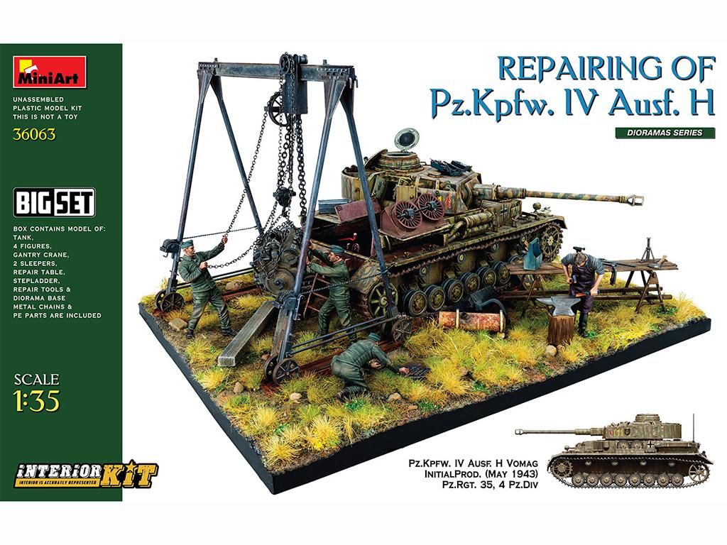 Reparando un Pz.Kpfw. IV Ausf. H. Big Set (Vista 1)