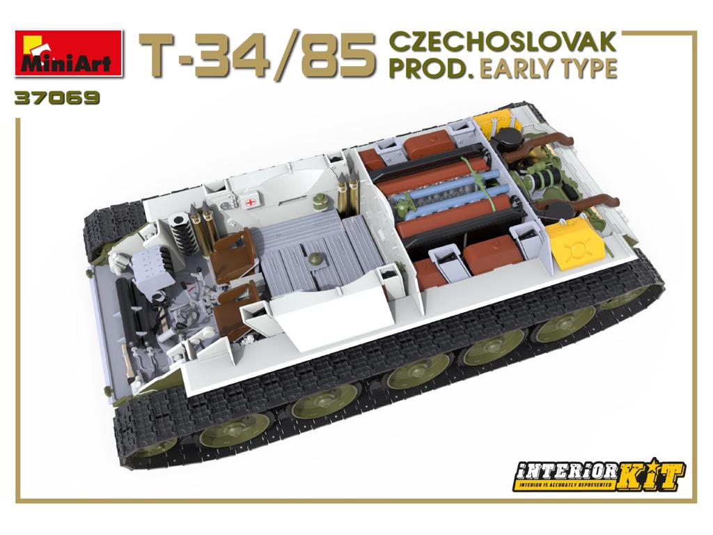 T-34/85 Czechoslovak Prod. Early Type. Interior Kit (Vista 11)