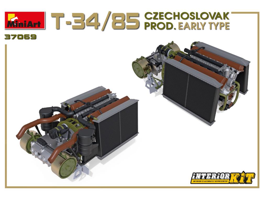 T-34/85 Czechoslovak Prod. Early Type. Interior Kit (Vista 12)