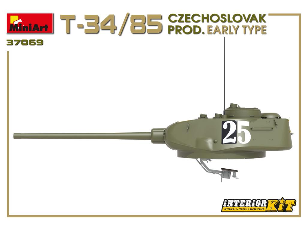 T-34/85 Czechoslovak Prod. Early Type. Interior Kit (Vista 13)