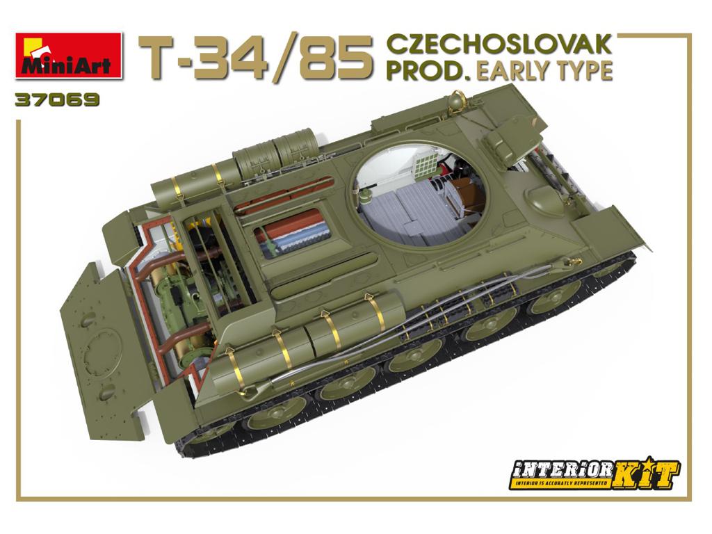 T-34/85 Czechoslovak Prod. Early Type. Interior Kit (Vista 8)