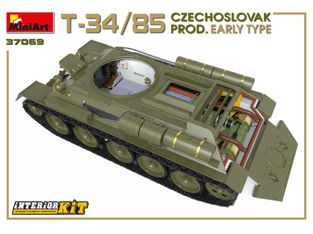T-34/85 Czechoslovak Prod. Early Type. Interior Kit (Vista 9)
