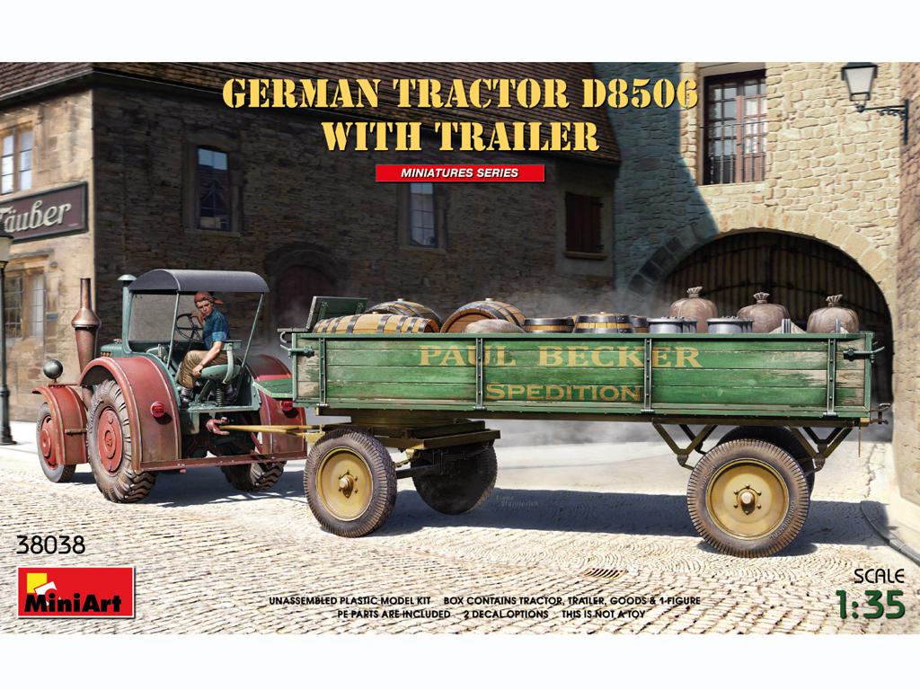 Tractor Aleman D8506 y Trayler (Vista 1)