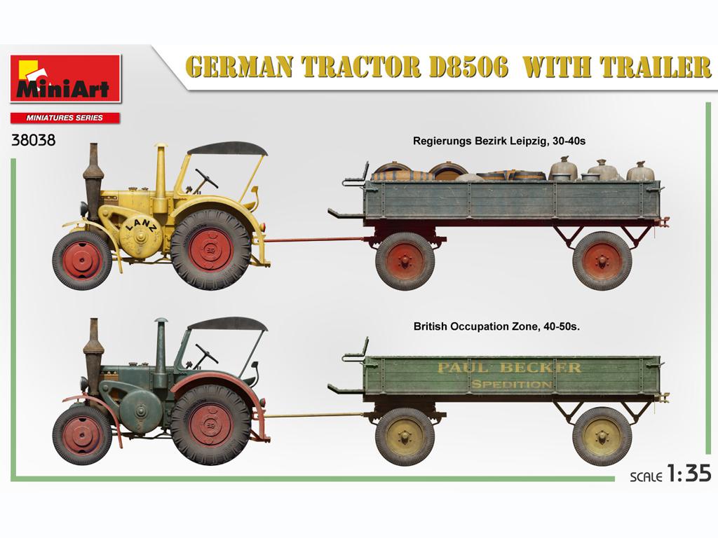 Tractor Aleman D8506 y Trayler (Vista 4)
