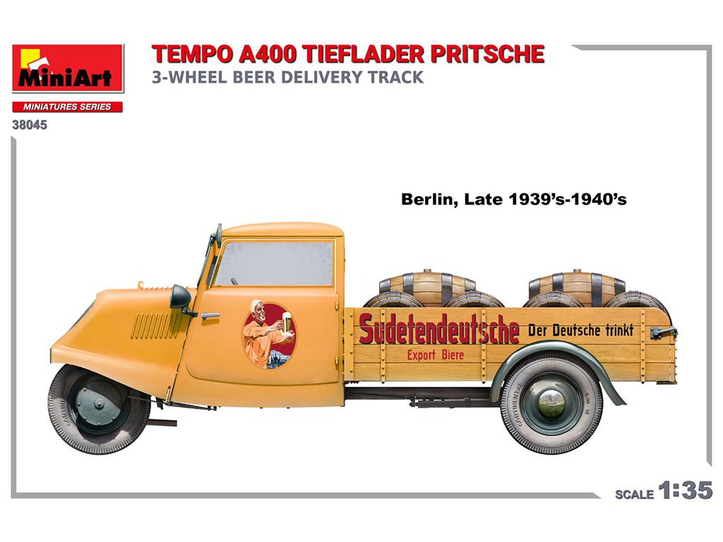 Tempo A400 Tieflader Pritsche (Vista 2)