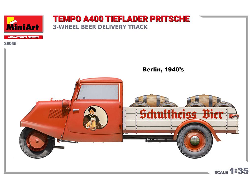 Tempo A400 Tieflader Pritsche (Vista 3)