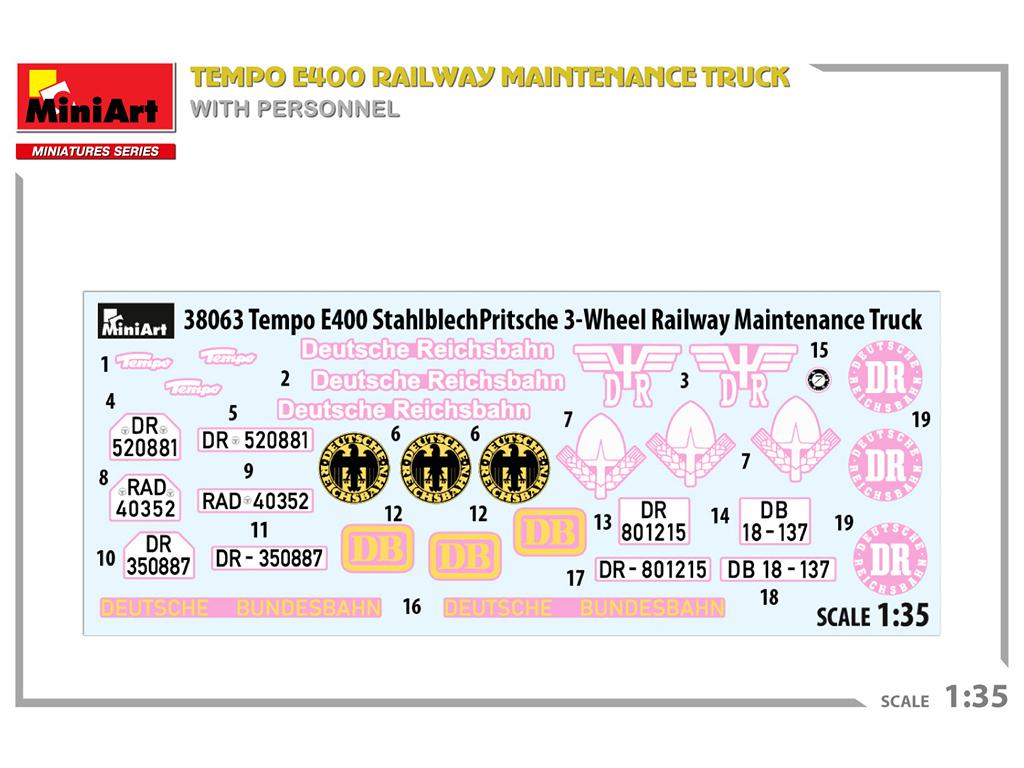 Tempo E400 Railway Maintenance Truck With Personnel (Vista 2)