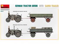 Tractor alemán D8506 con remolque de carga (Vista 15)
