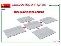 Base de diorama Cobblestone Road With Tram Line (Vista 6)