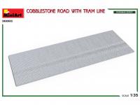 Base de diorama Cobblestone Road With Tram Line (Vista 7)