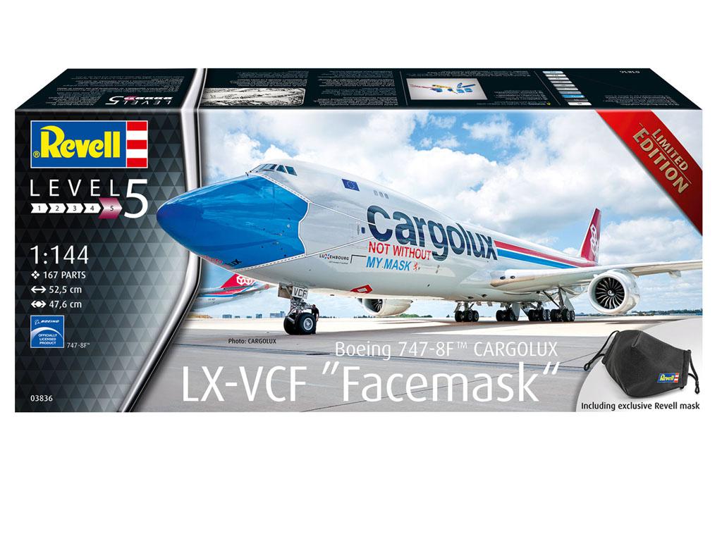 Boeing 747-8F CARGOLUX LX-VCF Facemask (Vista 1)
