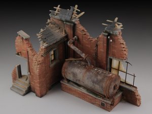 Fábrica de ruina con caldera de vapor  (Vista 1)