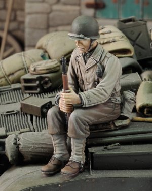 U.S. Infantry at rest with rifle  (Vista 1)