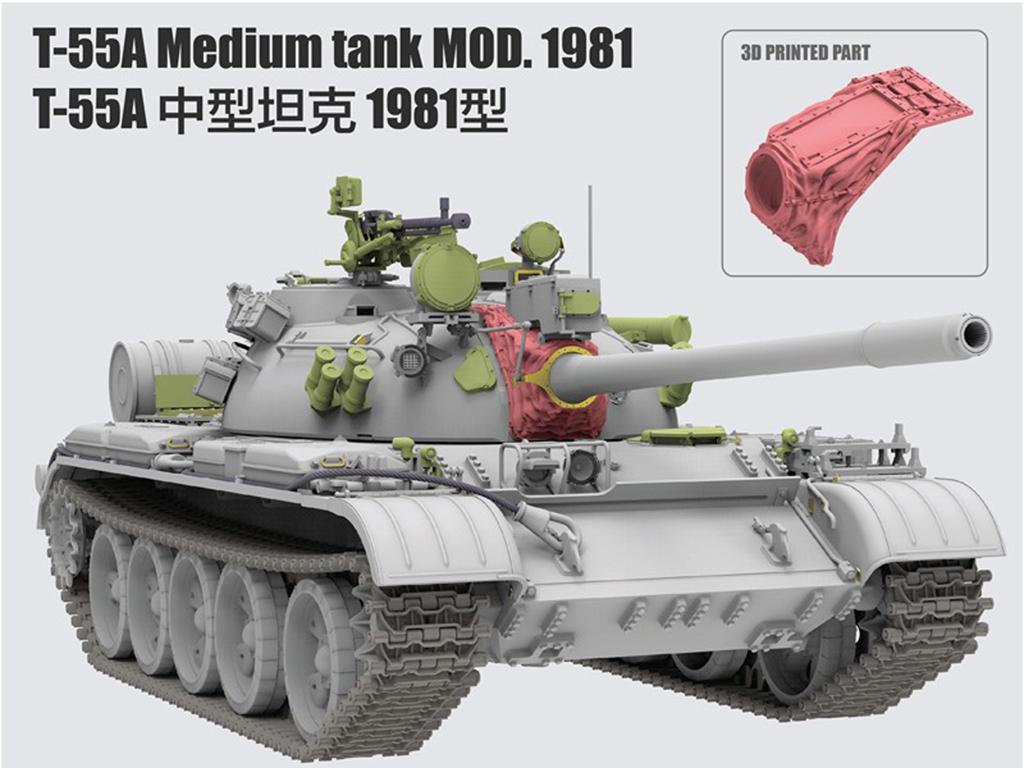 T-55A Mediun Tank Mod.1981 with workable track links (Vista 2)