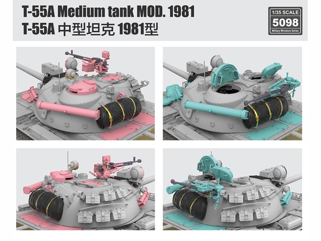 T-55A Mediun Tank Mod.1981 with workable track links (Vista 7)