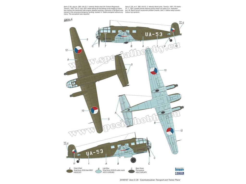 Aero C-3A Czechoslovakian Transport and Trainer Plane (Vista 4)