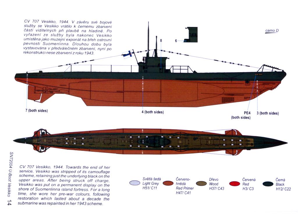 Submarino Finlandes CV-707 Vesikko - 1942 (Vista 9)