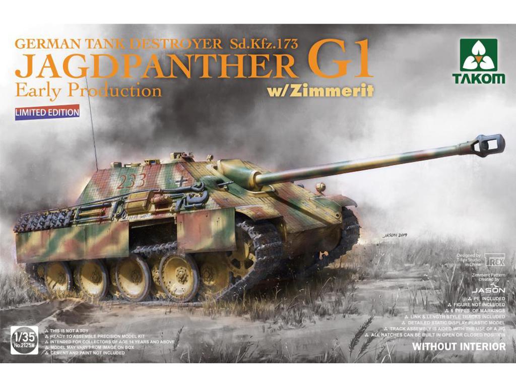 German Tank Destroyer Sd.Kfz.173 Jagdpanther G1 Early Production W/Zimmerit (Vista 1)