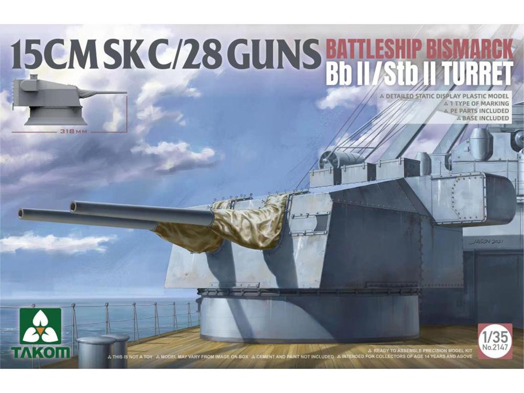 15CMSK C/28 Guns Battleship Bismarck Bb II / Stb II Turret (Vista 1)