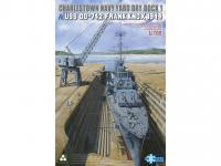 Charlestown Navy Yard Dry Dock 1 & USS Dd-742 Frank Knox 1944 (Vista 2)