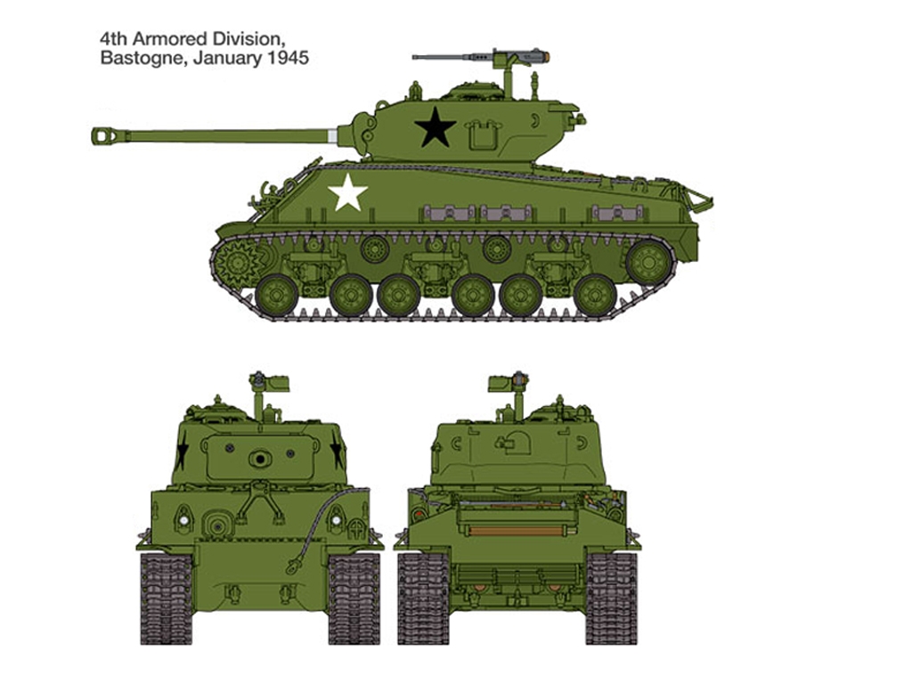  U.S. Medium Tank M4A3E8 Sherman   (Vista 9)