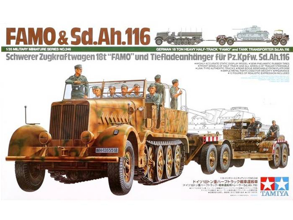 German 18t Half-Track Famo w Trailer - Ref.: TAMI-35246