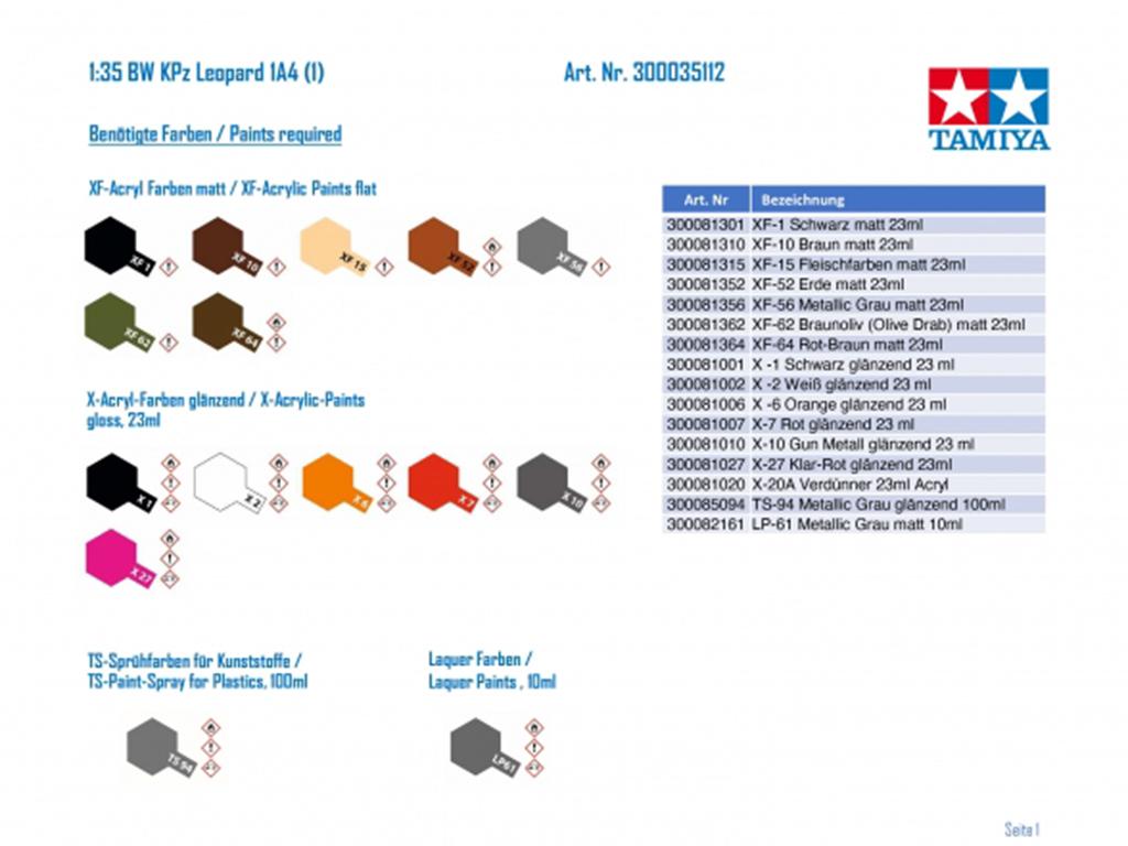 Federal German Leopard 1 A4 Tank (Vista 3)