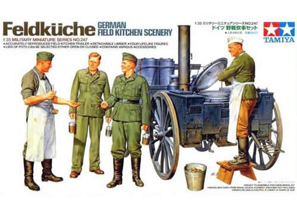 Cocina de campaña Alemana con figuras (Vista 1)