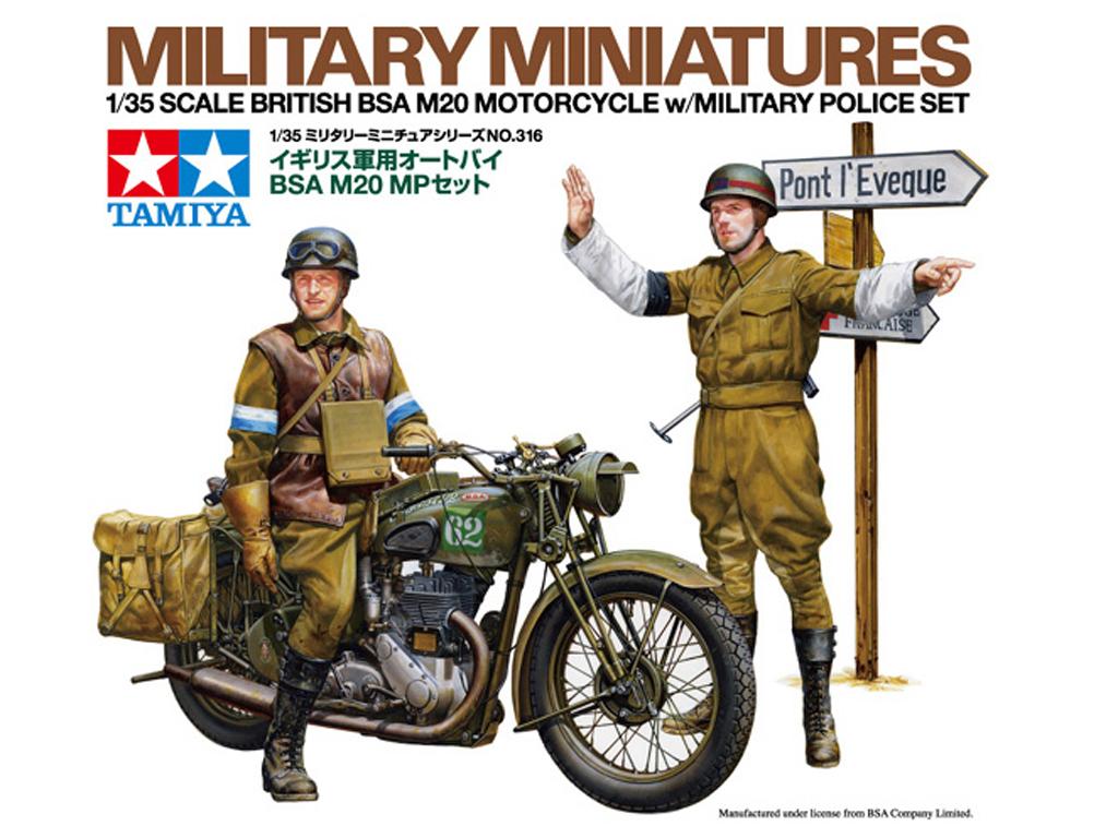 British BSA M20 Motorcycle - w/Military  (Vista 1)