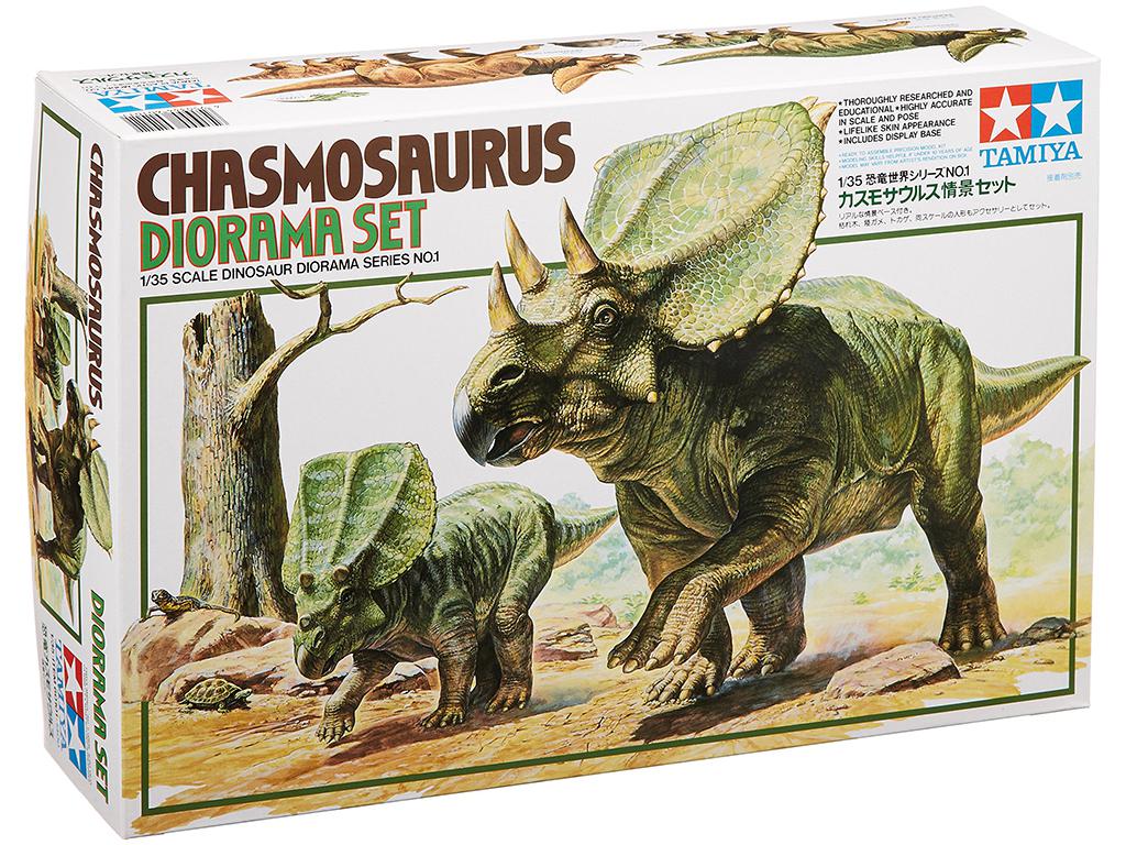 Diorama del Chasmosaurus (Vista 1)