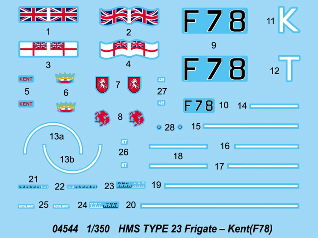 Royal Navy 23 Type Frigate HMS Kent (F78  (Vista 3)