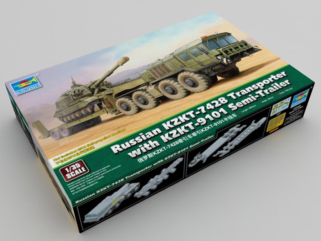 Transportador ruso KZKT-7428 con semirremolque KZKT-9101 (Vista 1)