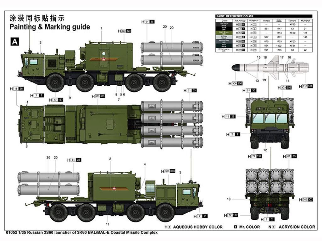 Russian 3S60 launcher of 3K60 BAL/BAL-Elex Coastal Missile Complex (Vista 4)