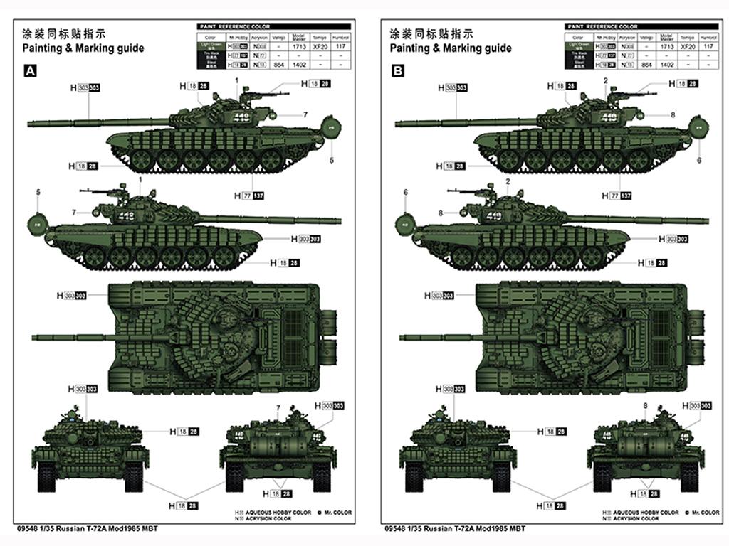 Russian T-72A Mod 1985 MBT (Vista 2)