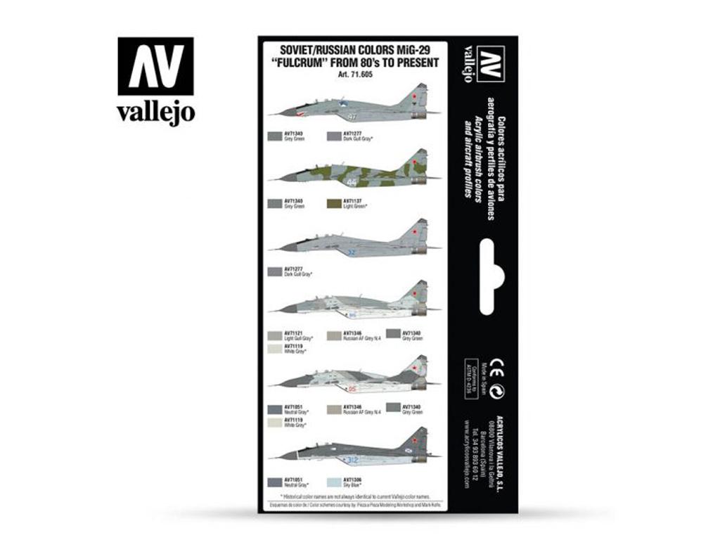 Colores Soviéticos / Rusos MiG-29 Fulcru (Vista 2)